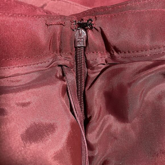 Tibi - Women's Silk Burgundy Pleated Midi Skirt - Size 10 - Pre-owned - Picture 5 of 9